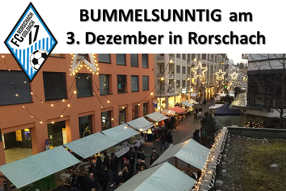 FC Rorschach-Goldach 17 mit Stand am Bummelsunntig